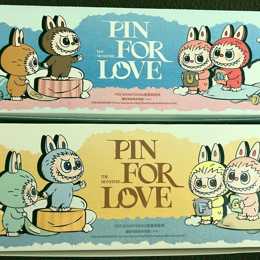 POP MART Labubu The Monsters Pin for Love Series "O" Pendant NWT Sealed Box